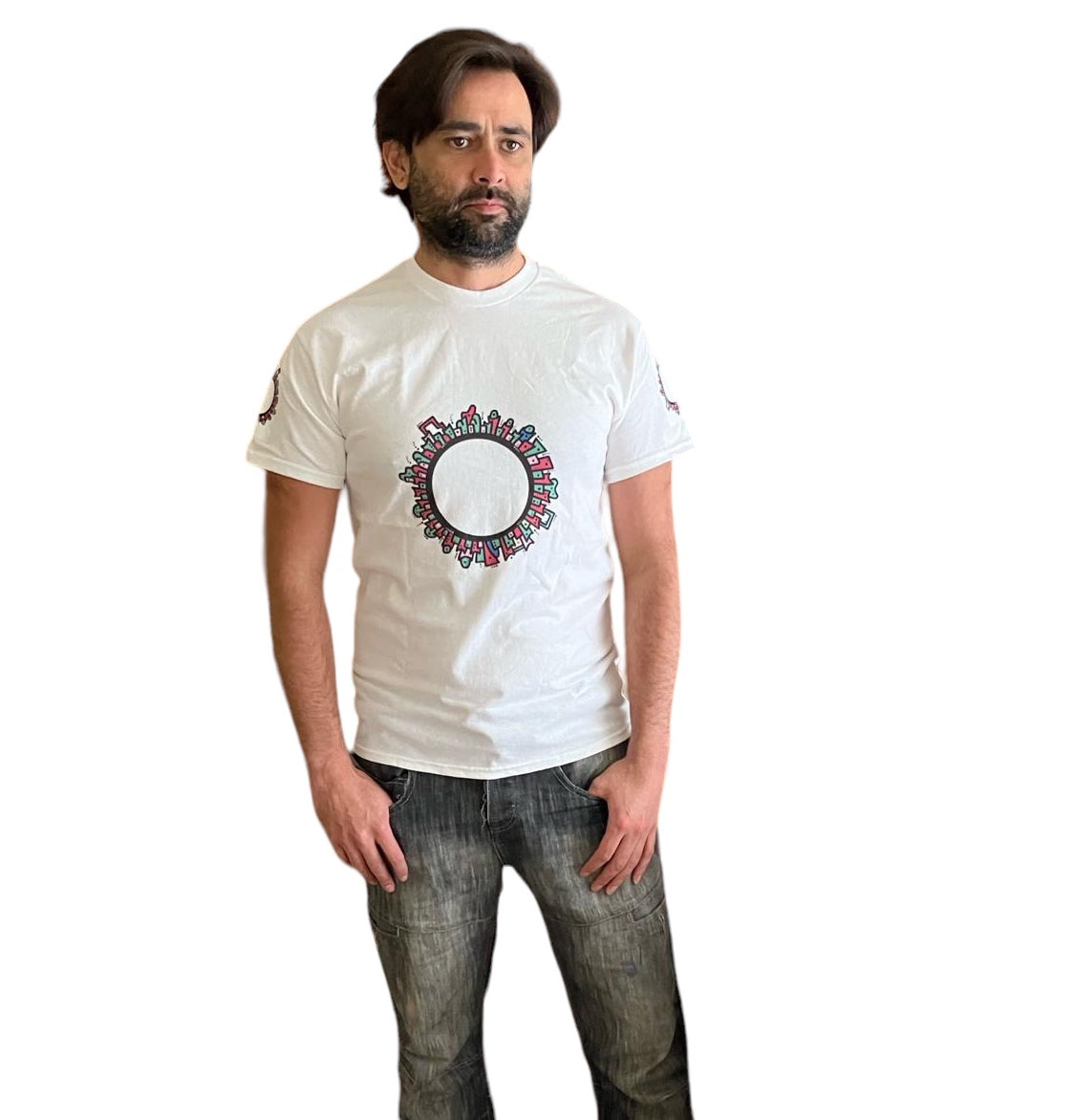 Cosmic Intuition II - Schweres Unisex-T-Shirt mit Rundhalsausschnitt