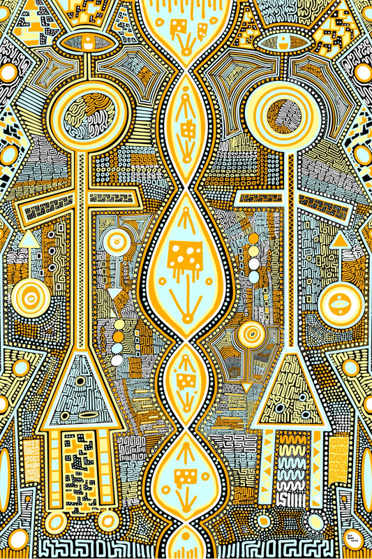 A4 Glicée Print - Golden & White Realms - Signed (3 Available)